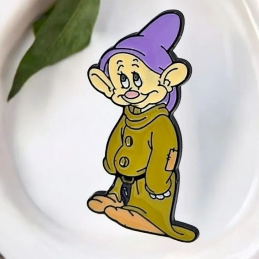 Dopey Enamel Pin Disney Snow White Seven Dwarfs Inspired Goth Movie Lapel Hat